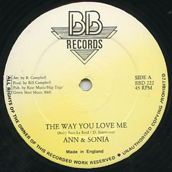 Ann & Sonia The Way You Love Me Vinyl 12" USED