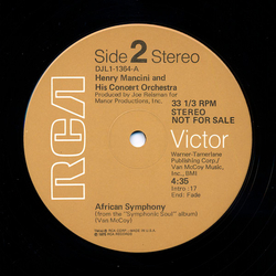 Henry Mancini And His Orchestra African Symphony Vinyl 12" USED