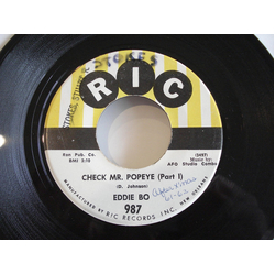 Eddie Bo Check Mr.Popeye (Part I) Vinyl 7" USED