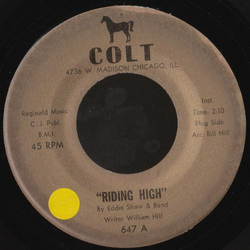 Eddie Shaw & Band Riding High / Blues For The West Side Vinyl 7" USED
