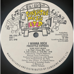 Freestyle Express (2) I Wanna Rock Vinyl 12" USED