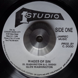 Glen Washington Wages Of Sin Vinyl 7" USED