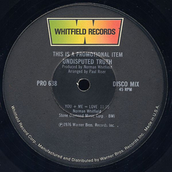The Undisputed Truth You + Me = Love Vinyl 12" USED