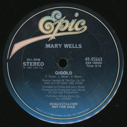 Mary Wells Gigolo Vinyl 12" USED