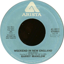 Barry Manilow Weekend In New England / Say The Words Vinyl 7" USED