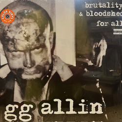 GG Allin & The Murder Junkies Brutality & Bloodshed For All Vinyl LP USED