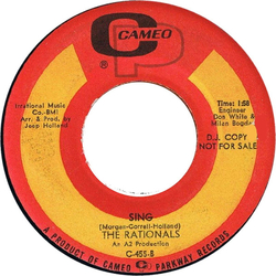 The Rationals Hold On Baby / Sing Vinyl 7" USED
