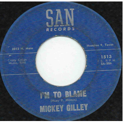 Mickey Gilley I'm To Blame Vinyl 7" USED