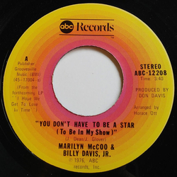 Marilyn McCoo & Billy Davis Jr. You Don't Have To Be A Star Vinyl 7" USED
