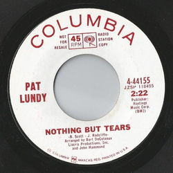 Pat Lundy Nothing But Tears / Any Day Now Vinyl 7" USED