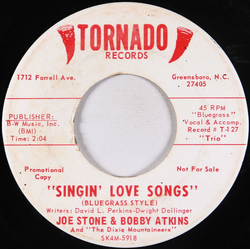 Joe Stone (6) / Bobby Atkins / The Dixie Mountaineers Singin' Love Songs / Tears & Roses Vinyl 7" USED
