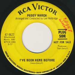 Peggy March I've Been Here Before / Aren't You Glad Vinyl 7" USED