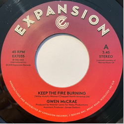 Gwen McCrae Keep The Fire Burning Vinyl 7" USED