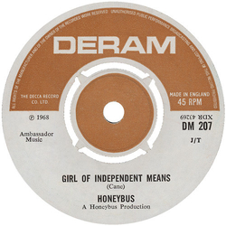 Honeybus Girl Of Independent Means Vinyl 7" USED