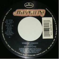 Scorpions Wind Of Change / Money And Fame Vinyl 7" USED
