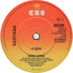 Santana How Long Vinyl 7" USED