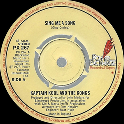 Kaptain Kool And The Kongs Sing Me A Song Vinyl 7" USED