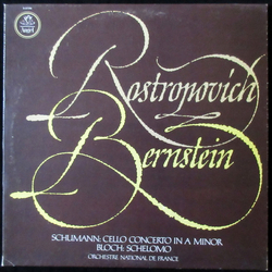Mstislav Rostropovich / Leonard Bernstein / Robert Schumann / Ernest Bloch / Orchestre National De France Concerto In A Minor /  Schelomo Vinyl LP USE