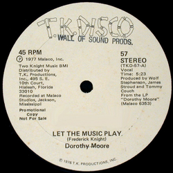 Dorothy Moore Let The Music Play / Make It Soon Vinyl 12" USED