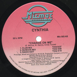 Cynthia Change On Me Vinyl 12" USED