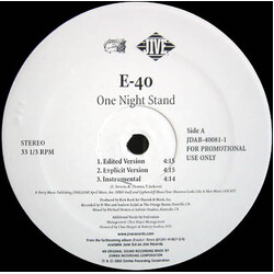E-40 One Night Stand / Gasoline USED VINYL 12INCH PROMO 33 S RPM
