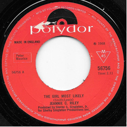 Jeannie C. Riley The Girl Most Likely Vinyl 7" USED