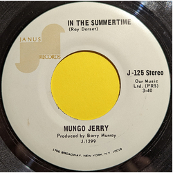 Mungo Jerry In The Summertime / Mighty Man Vinyl 7" USED