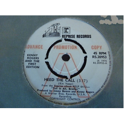 Kenny Rogers & The First Edition Heed The Call / A Stranger In My Place Vinyl 7" USED
