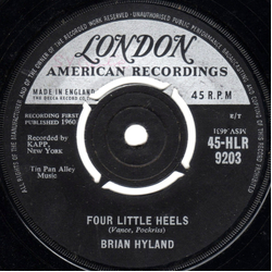 Brian Hyland Four Little Heels Vinyl 7" USED
