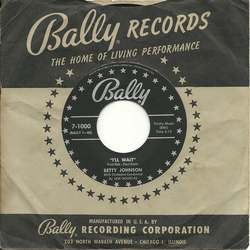 Betty Johnson I'll Wait Vinyl 7" USED