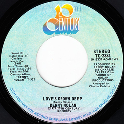 Kenny Nolan Love's Grown Deep Vinyl 7" USED