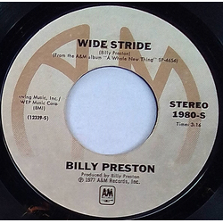 Billy Preston Whole New Thing / Wide Stride Vinyl 7" USED