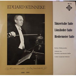 Eduard Künneke / Berliner Philharmoniker / Grosses Symphonie-Orchester / Orchester Des Deutschen Opernhauses Eduard Kunneke Vinyl LP USED