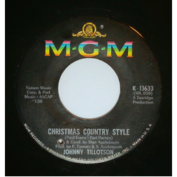 Johnny Tillotson Christmas Country Style / Christmas Is The Best Of All Vinyl 7" USED
