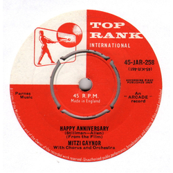 Mitzi Gaynor Happy Anniversary Vinyl 7" USED