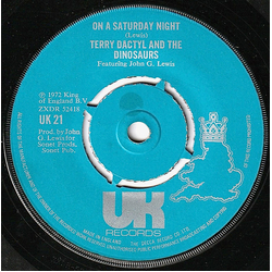 Terry Dactyl And The Dinosaurs / John G. Lewis On A Saturday Night Vinyl 7" USED