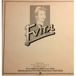 Various Evita: Selections From The Opera Based On The Life Story Of Eva Peron 1919-1952 Vinyl LP USED