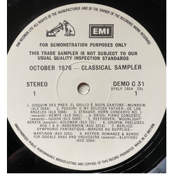 Various October 1976 Classical Sampler Vinyl LP USED