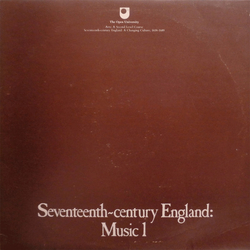 Various Seventeenth-Century England: Music 1 Vinyl LP USED
