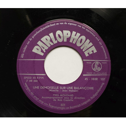 Yves Montand Les Feuilles Mortes / Une Demoiselle Sur Une Balançoire Vinyl 7" USED