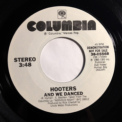 The Hooters And We Danced Vinyl 7" USED