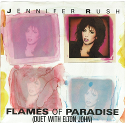 Jennifer Rush / Elton John Flames Of Paradise Vinyl 7" USED