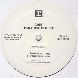 Cher Paradise Is Here USED VINYL 12INCH 33 S RPM ADVANCE PROMO