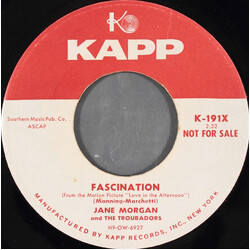 Jane Morgan / The Troubadors Fascination Vinyl 7" USED