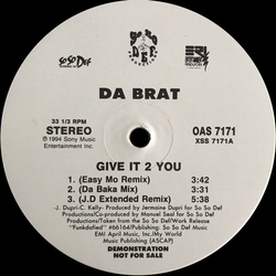 Da Brat Give It 2 You (Remixes) Vinyl 12" USED