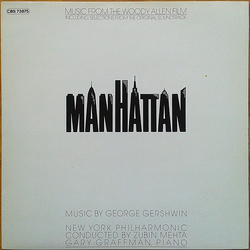 George Gershwin / New York Philharmonic Music From The Woody Allen Film "Manhattan" Vinyl LP USED