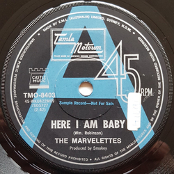 The Marvelettes Here I Am Baby Vinyl 7" USED