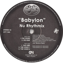Nu Rhythmix Babylon Vinyl 12" USED