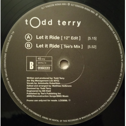 Todd Terry Let It Ride Vinyl 12" USED