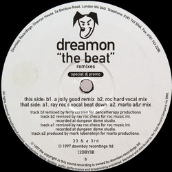 Dreamon The Beat  (Remixes) Vinyl 12" USED